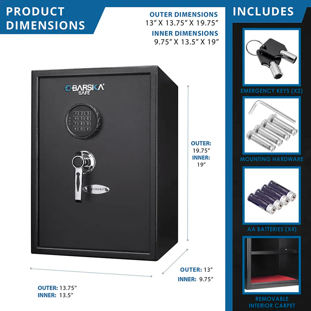 Barska AX13098 1.45 Cu. ft Digital Keypad Security Safe