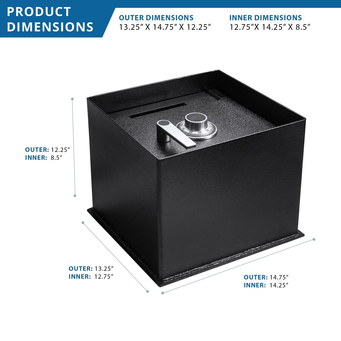 Barska AX13200 0.89 Cu. ft Floor Safe With Combination Lock