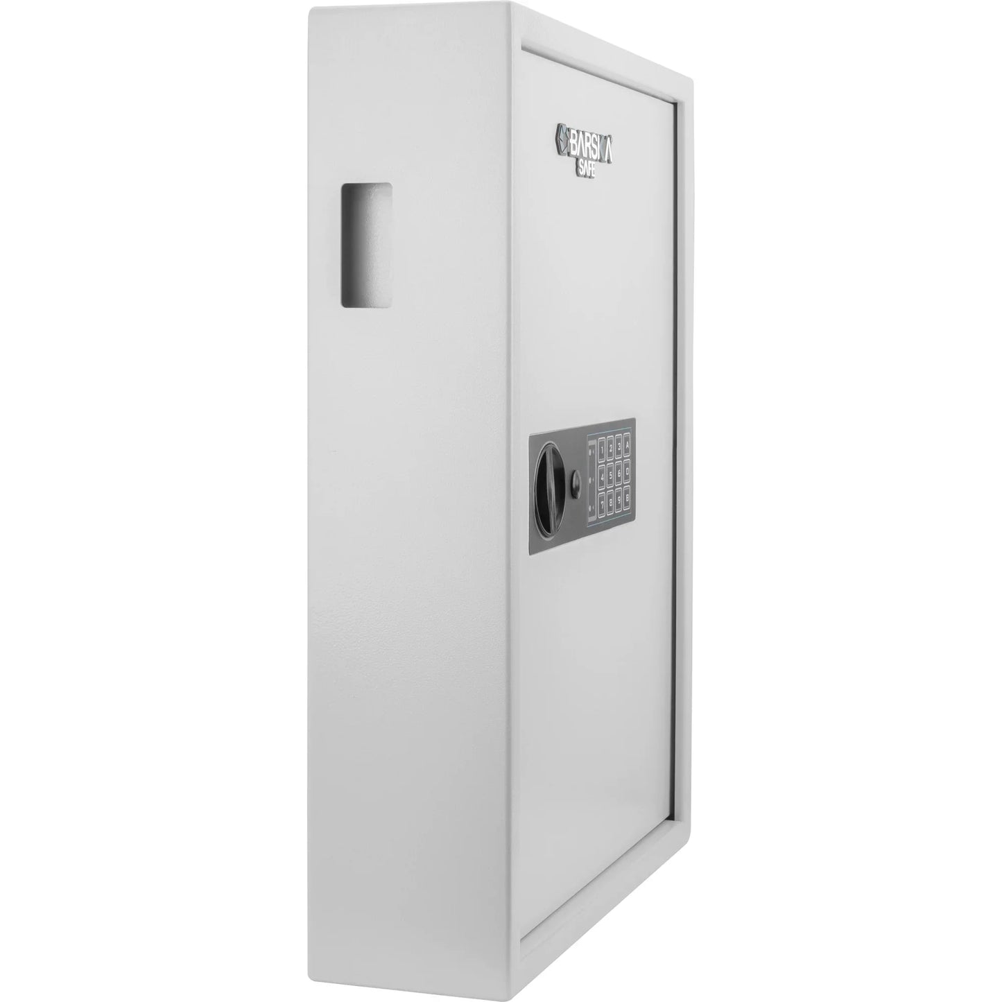 Barska AX13262 100 Capacity Fixed Position Key Cabinet Digital Keypad Wall Safe, White