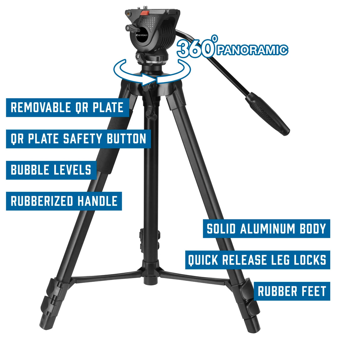 Professional Tripod with Fluid Head