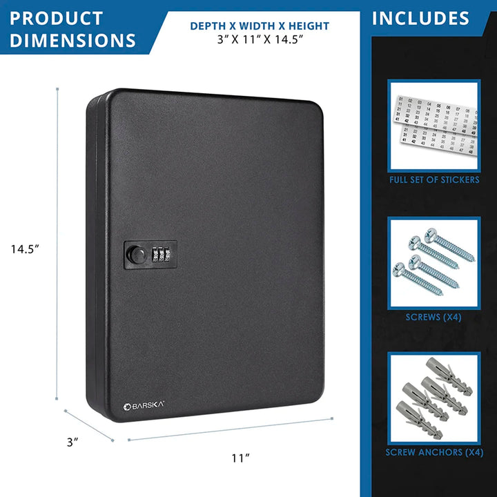 57 Key Lock Box with Combination Lock