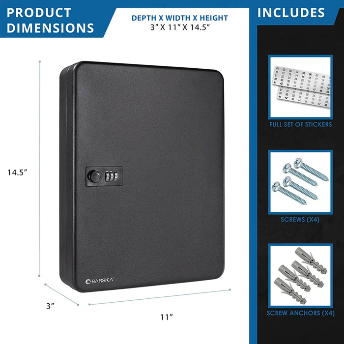 Barska AX11822 57 Key Lock Box with Combination Lock
