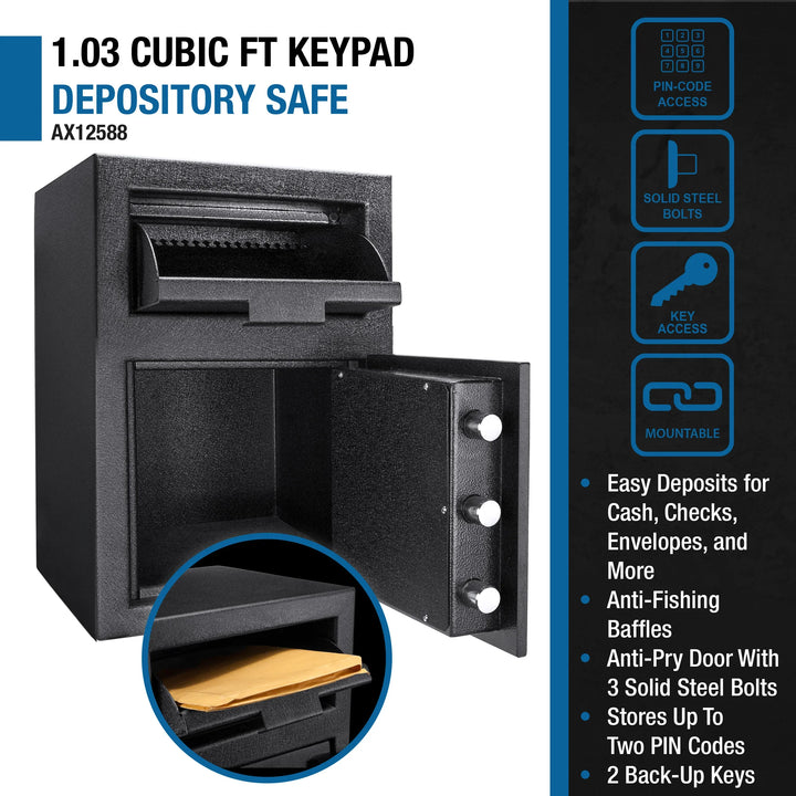 DX200 1.03 Cu. ft Keypad Depository Safe