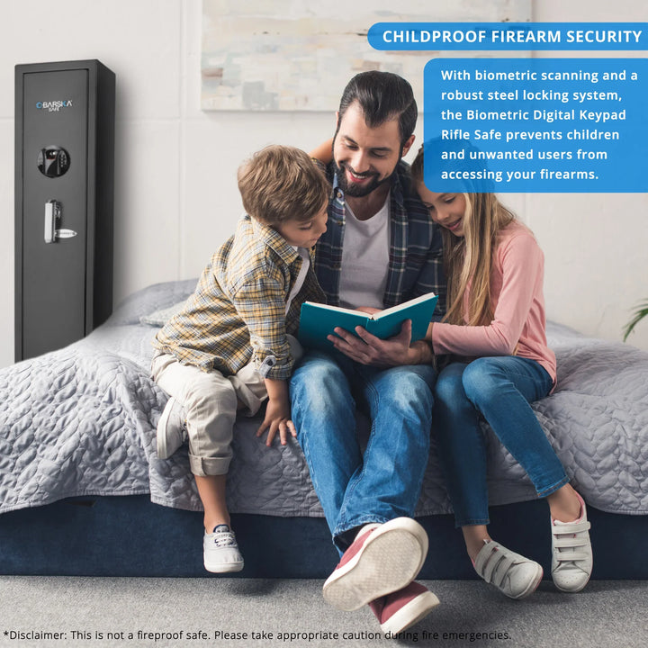 HQ800 4 Rifle Biometric Keypad Rifle Safe