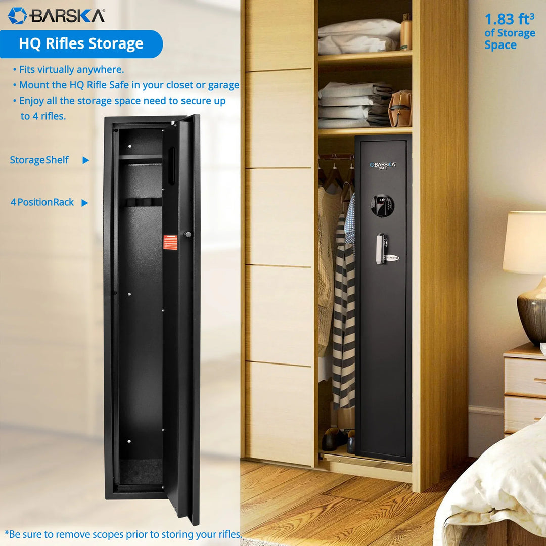 HQ800 4 Rifle Biometric Keypad Rifle Safe