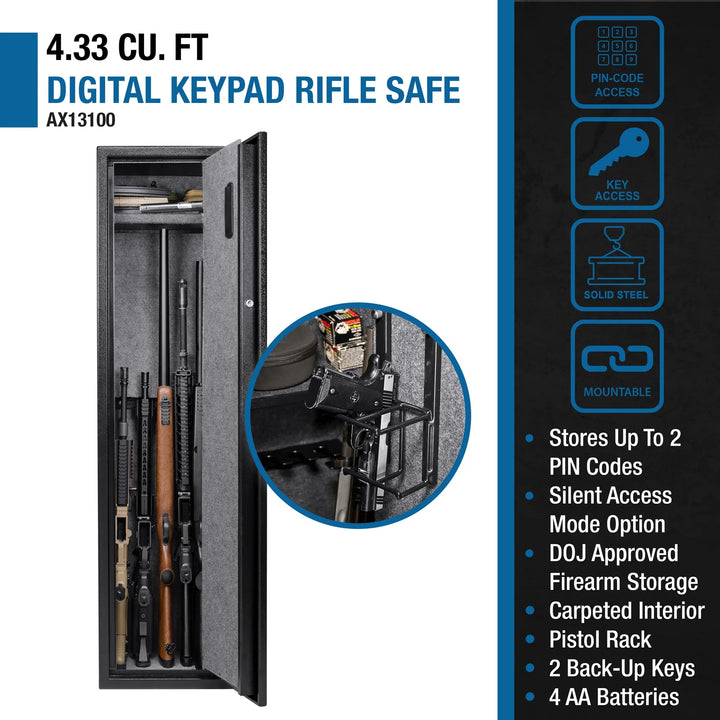 4.33 Cu. ft 11 Rifle Digital Keypad Rifle Safe