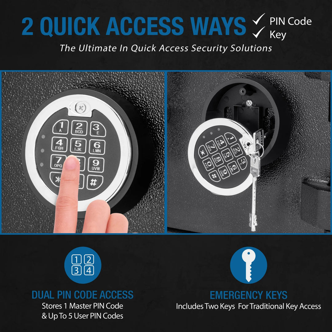 0.72/0.78 Cu. ft Dual Compartment Keypad Depository Safe
