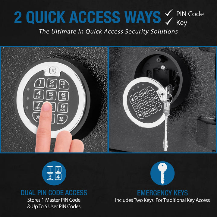 1.6/2 Cu. ft Dual Compartment Keypad Depository Safe