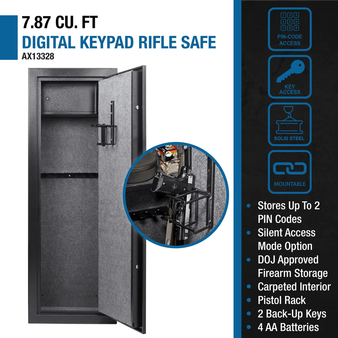7.87 Cu. ft 14 Rifle Digital Keypad Rifle Safe
