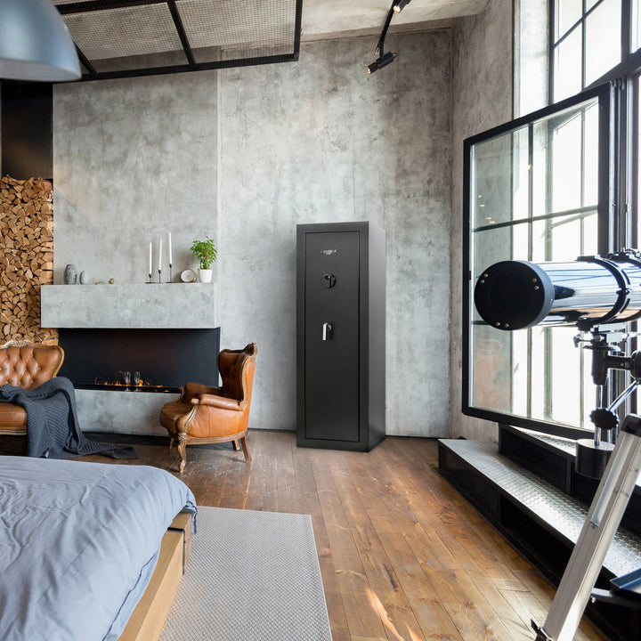 HQ1000 16 Rifle Biometric Digital Keypad Rifle Safe