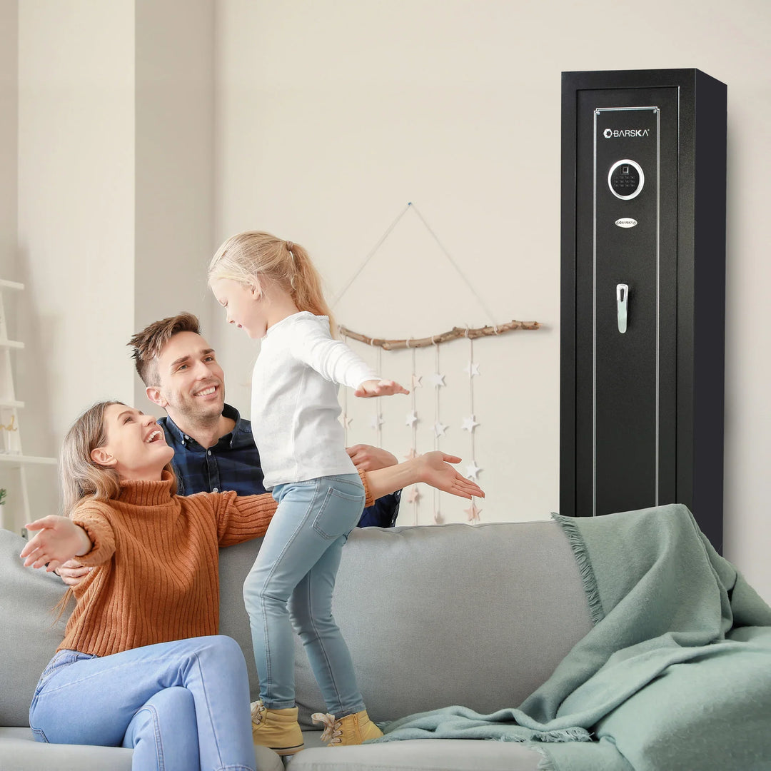 10-Rifle Biometric Gun Safe – 5.51 Cu. Ft. Quick-Access Fingerprint & Keypad Security