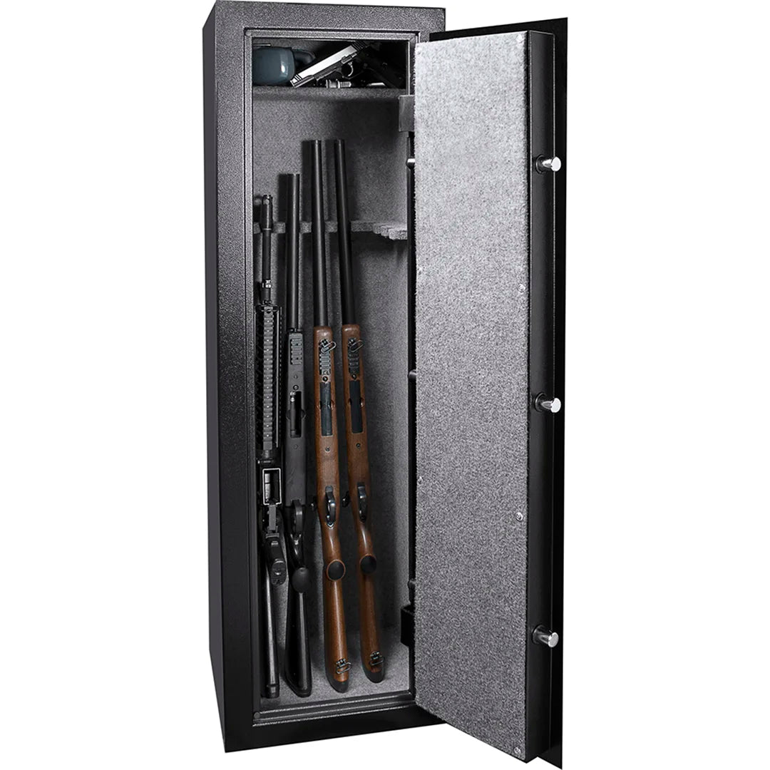 10-Rifle Biometric Gun Safe – 5.51 Cu. Ft. Quick-Access Fingerprint & Keypad Security