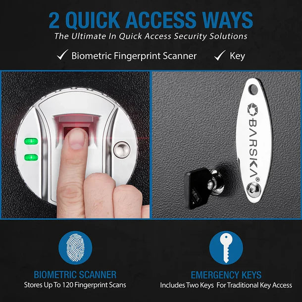 Barska AX12038 Biometric Wall Safe